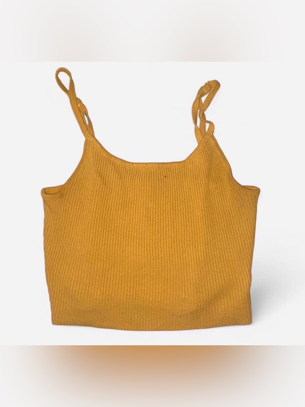 Haute Monde Mustard Ribbed Knit Camisole